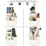Siveit Desk Pencil Pen Holder, Desk Organizers 3 Slots 360-Degree Rotating Pen Holder for Desktop Storage Stationery Supplies Organizer, Home, Siveit