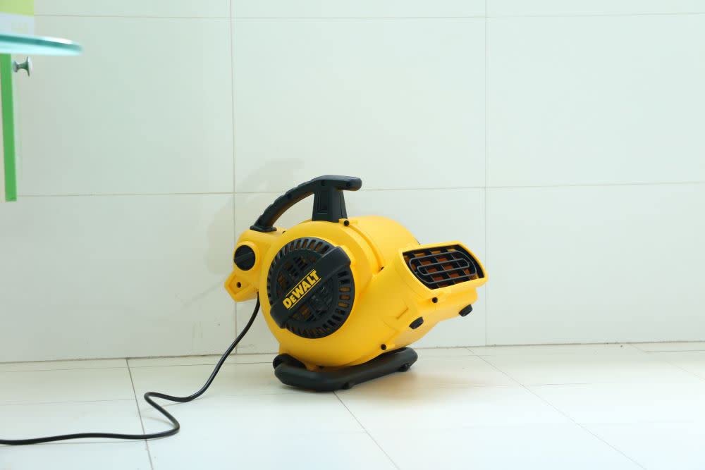 DeWalt Portable Air Mover, ‎276W 3 Speed Floor Fan, Utility Blower Fan, 1/5 HP 600 CFM Floor Dryer, Carpet Dryer, Floor Fan, Blower, for Janitorial, DEWALT