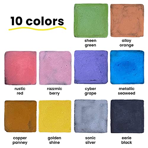 Chalkola 5 White and 5 Black Variety + 10 Metallic 6mm Markers Bundle Chalkola