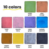 Chalkola 5 White and 5 Black Variety + 10 Metallic 6mm Markers Bundle Chalkola