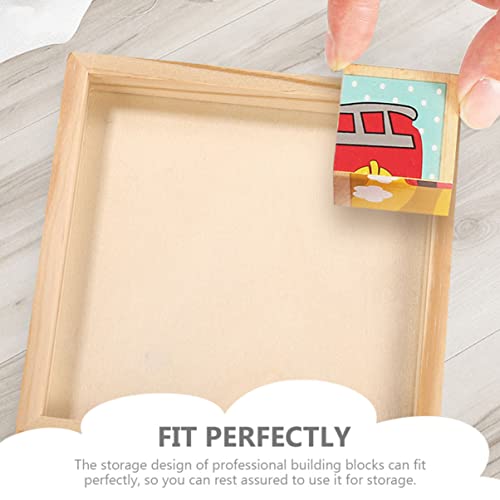 MAGICLULU 8 Pcs Toys Puzzle Unfinished Wood Serving Sundries Holder Toy Holder Unfinished Wood Tray Serving MAGICLULU