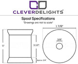 CleverDelights 5" x 1 7/8" Wood Spools - 4 Pack - Empty Craft Spools CleverDelights