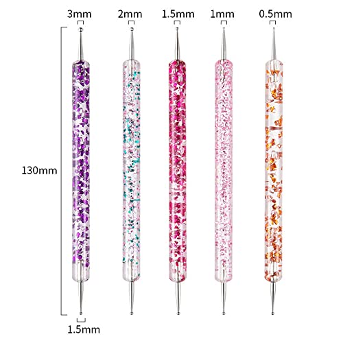 Artdone 31pcs Nail Art Brushes,Nail Art Tool Set,Nail Dotting Tools,Nail Dust Brush,Striping Nail Art Brushes for Long Lines,Nail Drawing Pen For Artdone