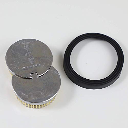 Wazakura Made in Japan Ikebana Tool Kit - Ikenobo Scissors + Sun and Moon Kenzan Flower Holder, Japanese Floral Arrangement Set, Florist Shears and Wazakura