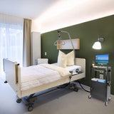 Metateel Steel Large AV Cart with Extra Storage - Adjustable Height Cart with Locking Cabinet, Pullout Tray, Power Strip, and Cord Management - Holds Metateel