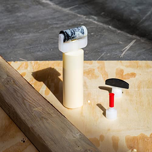 DCT Wood Glue Spreading Woodworking Kit – 8 oz Ounce Bottle, Roller Applicator, Dowel Hole Nozzle, Biscuit Slot Tip Deadwood Crafted Tools