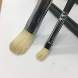 XDT#6385 Filbert Artist Paint Brush 6 Piece Set Medium Stiff Hog Bristle Extra Long Handle #2#4#6#8#10#12, Acrylic Oil Watercolor - WoodArtSupply