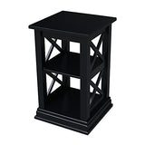 IC International Concepts International Concepts Hampton Accent Shelves Table, Black IC International Concepts