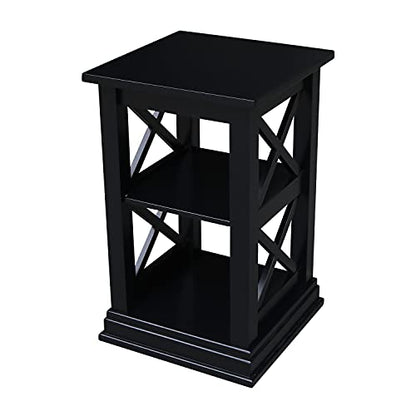 IC International Concepts International Concepts Hampton Accent Shelves Table, Black - WoodArtSupply