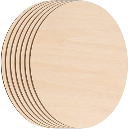 PINGEUI 24 Pieces 12 Inch Round Wood Circles, 0.1 Inch Thick Unfinished Wooden Discs, Blank Wood Rounds Wooden Cutouts for Crafts, Sign Plaque, Home - WoodArtSupply