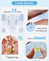 Nicpro 8 Ounce Crystal Clear Epoxy Resin Kit, Food Safe DIY Starter Epoxy Resin for Art Craft, Canvas Painting, Molds Pigment Jewelry Making, Resin Nicpro