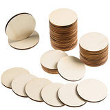 300 Pieces 2 Inch Unfinished Round Wood Slices Round Wooden Discs Wood Circles for Crafts Wood Blanks Round Cutouts Ornaments Slices for DIY Art AWIZOM