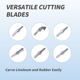 Stamp Making Kit for Adults Stamp Carving Tool Set Wood Carving Kit Carving Tool with 6 Blades Rubber Stamp Making Tools for Printmaking and DIY BRBASAP