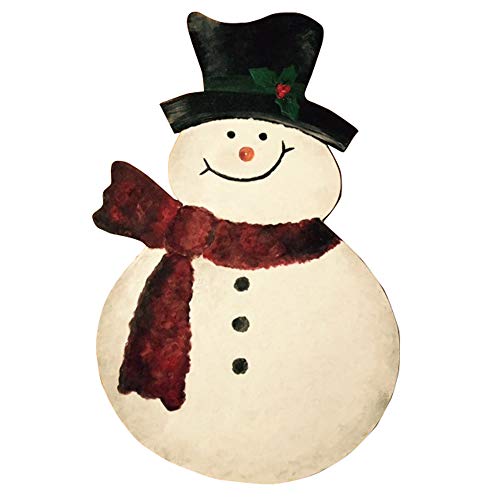 Snowman Cutout Unfinished Wood Christmas Winter Door Hanger MDF Shape Canvas Style 2 Diverse Woodworking