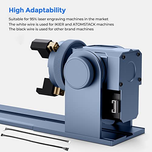 IKIER R1 Pro 4-in-1 Laser Rotary Set, Multi-Function Chuck and Roller Rotary for Most Laser Engraver, Jaw Chuck Rotary, Y-axis Rotary Roller for IKIER