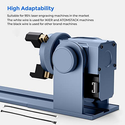 IKIER R1 Pro 4-in-1 Laser Rotary Set, Multi-Function Chuck and Roller Rotary for Most Laser Engraver, Jaw Chuck Rotary, Y-axis Rotary Roller for