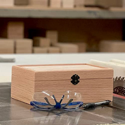Unfinished Wood Box with Tray & Hinged Lid-DIY Jewelry Box-Keepsake Wooden Box-Personalized Memory Box-Handmade (Box Shown in Oak)