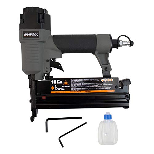 NuMax SL31 Pneumatic 3-in-1 16-Gauge and 18-Gauge 2" Finish Nailer and Stapler Ergonomic and Lightweight Nail Gun with No Mar Tip for Finish Nails, - WoodArtSupply