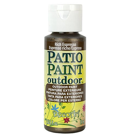 DecoArt Patio Paint 2-Ounce Rich Espresso Metallic Acrylic Paint DecoArt