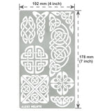 Aleks Melnyk #37.2 Metal Journal Stencil, Pyrography Celtic Patterns, Wicca Stencil, Celtic Knot Stencil, Viking Stencil, Wood Burning Template, Wood - WoodArtSupply