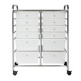 Honey-Can-Do Rolling Storage Cart and Organizer with 12 Plastic Drawers Honey-Can-Do