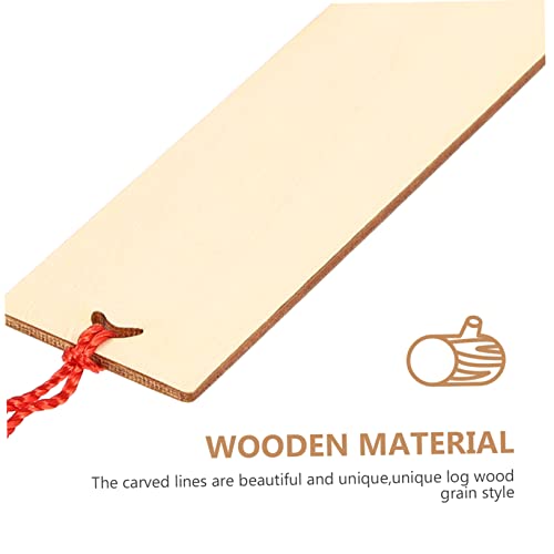 Operitacx 1 6pcs Blank Wooden Bookmark Unfinished Bookmark Unfinished Blank Tags Reading Bookmarks Wood Blank Bookmark Blank Craft Bookmark Red Gifts Operitacx