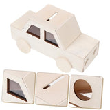 TEHAUX Unfinished Piggy Bank Coin Storage Cases Versatile Coin Case Change Container Unfinished Coin Bank Multi-Function Saving Banks Blank Piggy TEHAUX