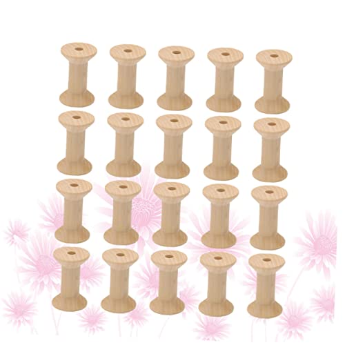 Anneome 100 Pcs Flossers Embroidery Kit Wooden Craft Spools Wood Thread Spools Dental Floss Winding To Weave Anneome