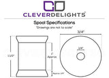 CleverDelights 1 1/2" x 3/4" Wood Spools - 25 Pack - Empty Craft Spools CleverDelights
