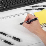 YPENSLZX 0.7mm Gel Pens, Black Ink, Retractable Rolling Ball Gel Pens, Writing Smoothly, Large Capacity, Suitable for Working or Studying, 12-Pack, YPENSLZX