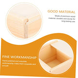 Abaodam 8 Pcs Wooden Storage Box Jewelry Container Square Containers with Lids Unfinished Ear Ring Holder Storage Bins with Lid Jewelry Storage Cases Abaodam