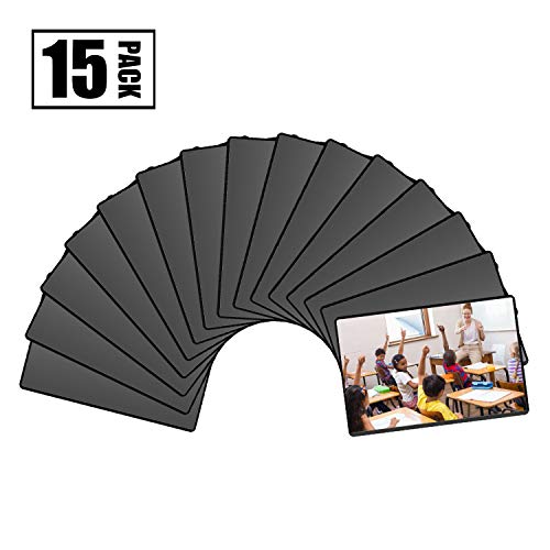 Magicfly Pack of 15 Magnetic Picture Frame with Clear Pocket, 4 x 6 Inches Refrigerator Photo Holder for Fridge Office Cabinet Locker, Black Magicfly