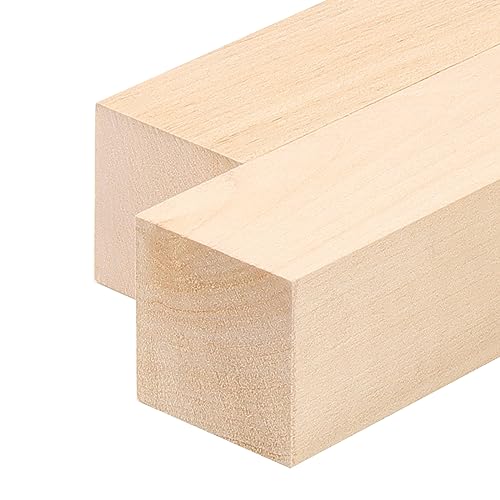 MUKCHAP 8Pcs 6 x 2 x 2 Inch Basswood Carving Blocks, 15 x 5 x 5cm Whittling Wood Blocks, Unfinished Basswood Carving Blocks for Beginners, DIY, MUKCHAP