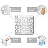 GORGECRAFT 6.3 Inch Metal Letter Stencil Stainless Steel Lettering Alphabet Symbol Painting Template Number Stencils Journal Tool for Painting, Wood GORGECRAFT