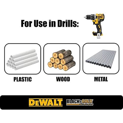 DEWALT Drill Bit Set, 14-Piece, 135 Degree Split Point, For Plastic, Wood and Metal (DWA1184)