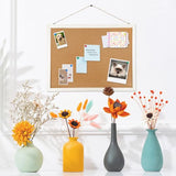 Cork Board Bulletin Board, 15.7"X 12" Cork Board, Rectangle White Oak Wood Finish Frame, Wall Mounted Cork Board for Office Home and School(Pins, Eye BGJRBY