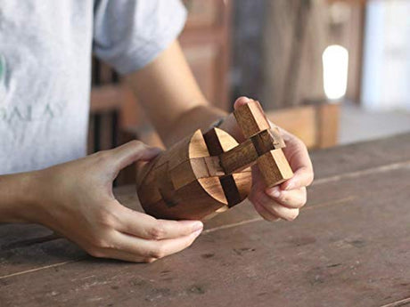 Premium 3D Wooden Brain Teaser Puzzle - Powder Keg by SiamMandalay SiamMandalay
