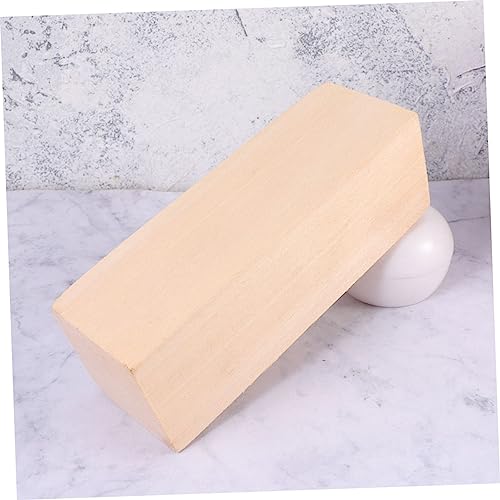 VILLCASE 10 Pcs Carved Wooden Strips Wood Decor Wooden Building Blocks Wood Carving Blocks Wood Blank Blocks Basswood Carving kit Unfinished Craft VILLCASE