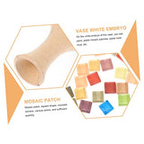 Operitacx 1 Set DIY Vase Unfinished Wood Vase Paintable Vase Tall Ceramic Vases Christmas Craft Supplies Flower Vase Mosaic Flower Holder Vase Tall Operitacx