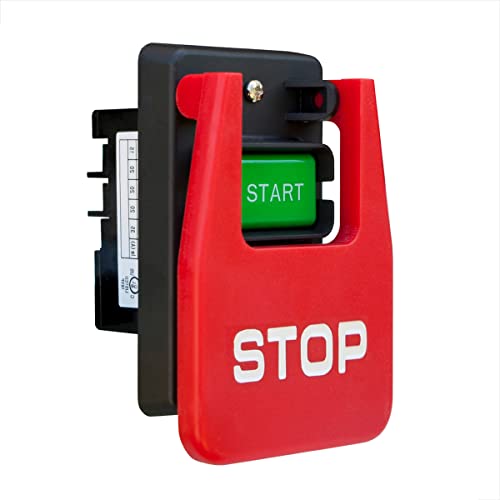 POWERTEC 71007V 110 V to 220V Paddle Switch for Power Tools Fits Table Saw, Router Table, Drill Press, Bench Saw, Band Saw POWERTEC