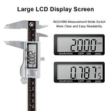 KETOTEK Digital Caliper 6 Inch Measuring Tool, Stainless Steel Electronic Vernier Calipers, Digital Micrometer with Large LCD Screen, inch/Metric KETOTEK