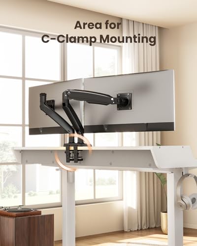 ErGear Electric Standing Desk with Drawers, 48″ x 24″ Gaming Desk with Monitor Stand, C-Clamp Mount Compatible, Home Office Height-Adjustable Desk ErGear