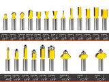 Router Bits Set 1/2 Inch Shank - BAIDETS 35PCS 1/2" Router Bit for Professional and Beginners Carpenter Woodworking Projects BAIDETS