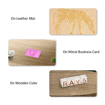 77pcs Longer Laser Engraving Material Kit DIY Material Package for Custom Business Card Metal Plywood Pet ID Keychain - WoodArtSupply