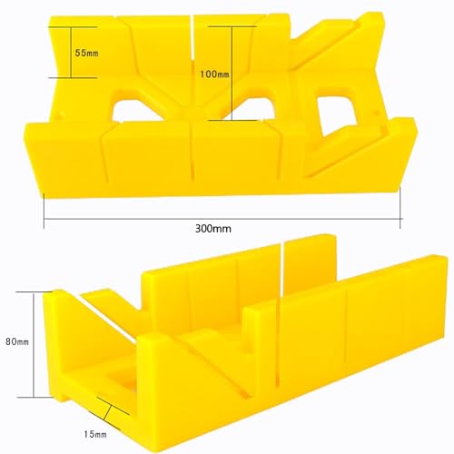 Wonglea Mitre Box and Saw Set,12”Miter Box with 14”Back Saw for Crafting,Mini Mitre Box Saw Storage for Wood,Preset 45 Degree Cutting Guide Wonglea
