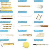 Mont Marte Pottery Tool Set Signature 23pc, Clay Sculpting Tool Kit, 23 Assorted Tools to Cut, Carve, Sculpt and Shape Air Dry, Polymer or Pottery, MONT MARTE
