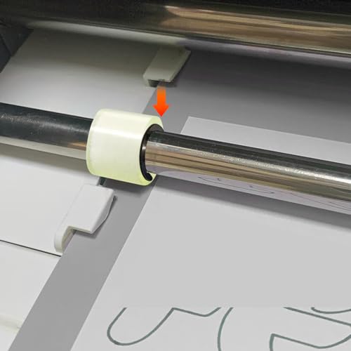 2 Pcs Rubber Roller Resolution for Cricut Maker and 2 Pcs Rubber Roller Replacement, Keep Rubber in Place with Retaining Rings Keep Rubber from CATOSUM
