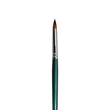Kraze FX Face Paint Brush - Petal (3/16"), Professional Artist Fine Pointed Tip Painting Brush, Soft PBT Bristles, Short Wooden Handle, Nickel Plated Kraze FX