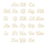 570 Pieces 2 Inch Unfinished Wooden Letters for Crafts Cursive Wood Letters ABCs with Sorting Trays Cregugua