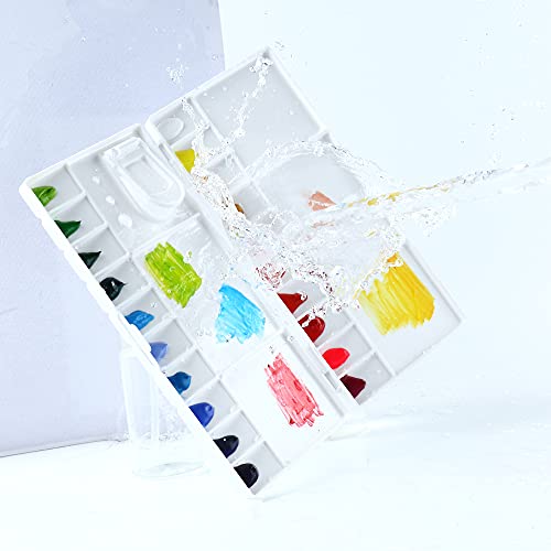 Transon 25wells Compact Paint Palette Box with Lid for Paint Color Mixing TRANSON